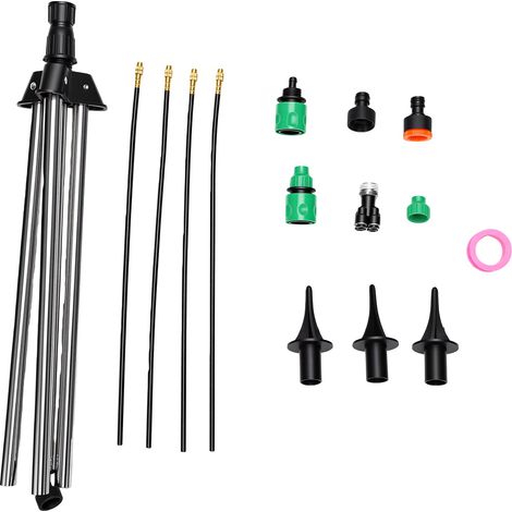 Monsieur debout 4 buses débit d'eau réglable arrosage support de refroidissement pulvérisateur de brume pour Patio jardin arrière-cour Barbecue fête piscine (1/5)