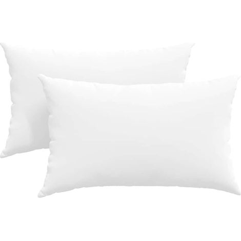Maison Exclusive - Coussins de canapé 2 pcs Blanc 50 x 30 cm tissu