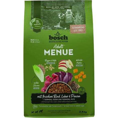 Bosch Hundetrockenfutter Adult Menue 2,4 kg Rind
