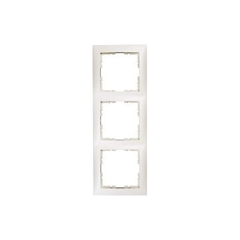 Berker cadre de finition 3 postes S.1 blanc polaire brillant