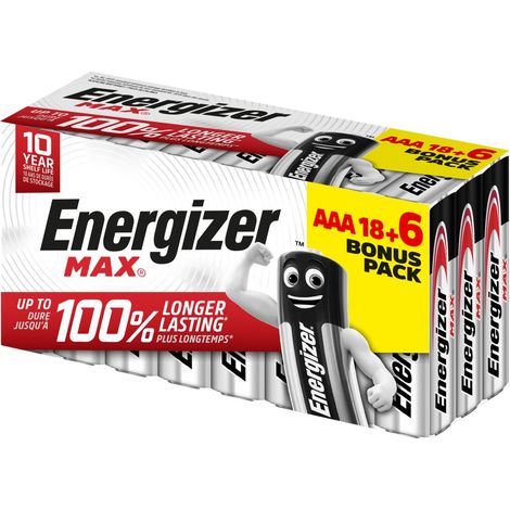 Energizer Max Micro (AAA)-Batterie Alkali-Mangan  1.5 V 24 St. (1/3)