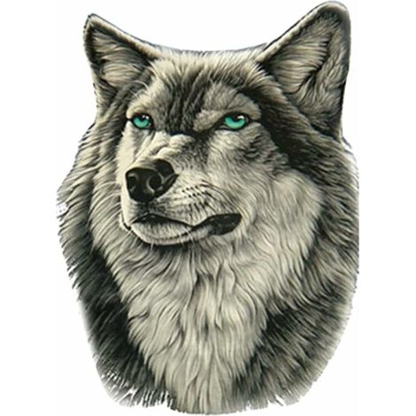 4pcs Loup Stickers Autocollants Voiture Personnalisé Autocollant Capot Voiture Loup Stickers Autocollants Stickers Voiture Tuning pour SUV Voiture Camion 3022cm