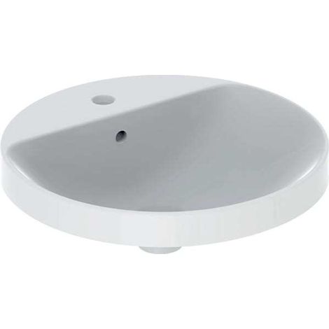 Geberit VariForm Einbauwaschtisch rund, 480mm, mit Hahnloch und (1/5)