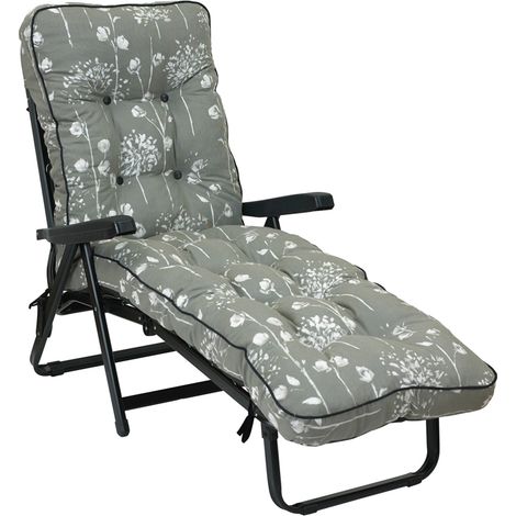 Deluxe Sun Lounger Bed Renaissance - L115 x W65 x H94 cm - Grey