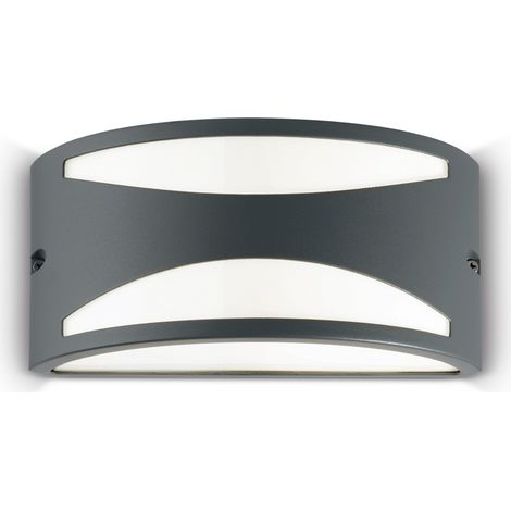 Applique Moderna Rex-3 Alluminio-Materie Plastiche Antracite 1 Luce E27 (1/2)