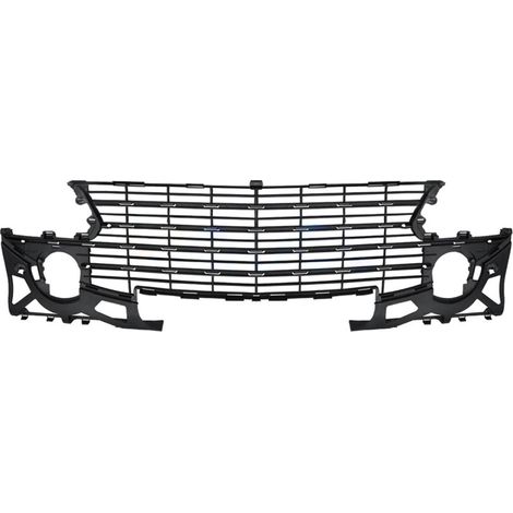 Grille de pare-choc avant centrale noire avec trous pour moulures Peugeot 307 phase 2 2005-2009