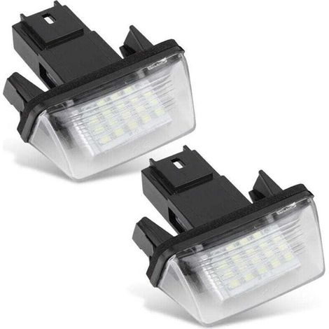 2-teiliges 18-LED-Kennzeichenbeleuchtungsset (links und rechts) für C3 2002–2009 / BERLINGO / 306 307 406 5008 – Crezuo