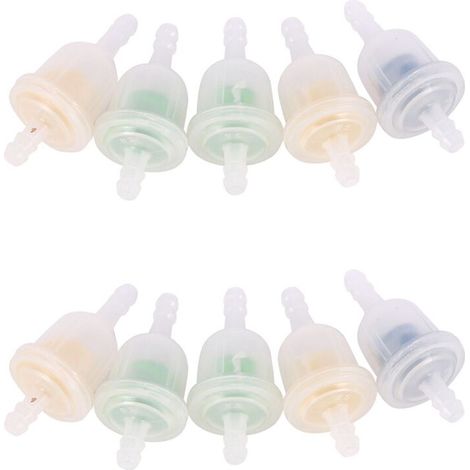 Adatto per 10 filtri carburante in plastica, diametro interno 3 mm, diametro esterno 5,5 mm, per motociclette sporche, colore casuale. (1/4)
