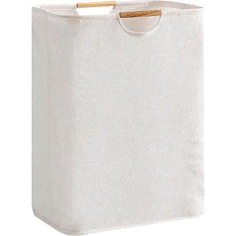 Cesta plegable - Organizador de ropa - Almacenamiento doméstico - Gran capacidad - 30x30x40cm - Blanco (1/5)