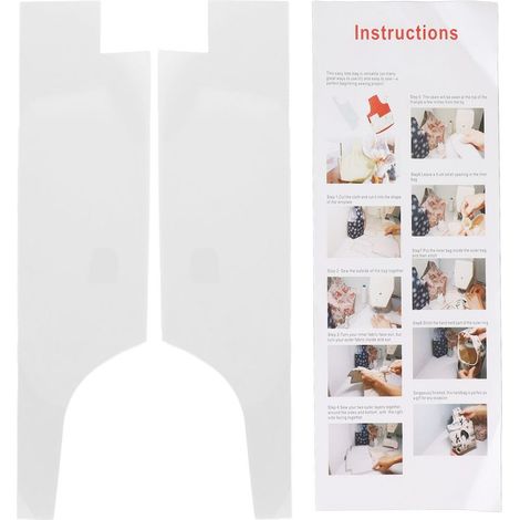 Lot de 2 Gabarits de Coupe pour Sac Shopping, Grande Taille, Acrylique Résistant, Facile à Utiliser, Patron de Couture DIY (1/5)