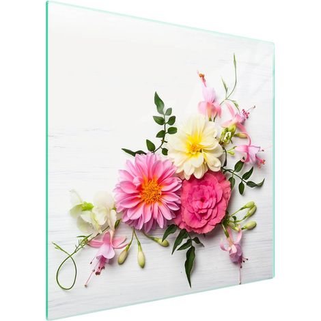 Glas-Kochfeldschutz 50x52 Blume (1/5)