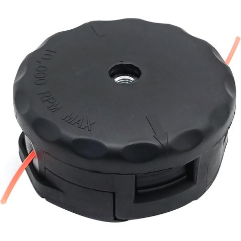 Tête de Débroussailleuse - 1 Pièce - Nylon Renforcé - Avance Automatique par Tapotement - Pour Echo SRM-210 225 230 - Noir (1/5)
