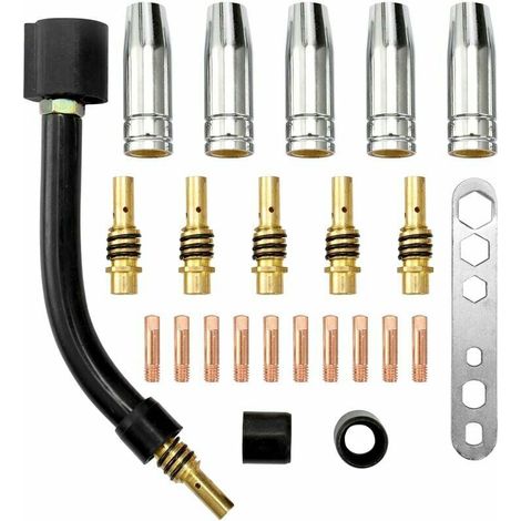 Ulisem Lot de 24 Pièces de Consommables pour Torche 15AK, Embouts de 1.0 mm pour Machine à Souder MIG. (1/5)