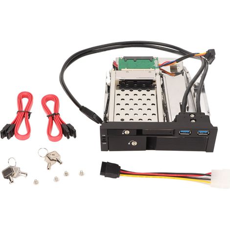 3.5 pouces SATA Disque Dur Interne Support 2.5/3.5in Double USB 3.0 Jusqu’à 6Gbps Échange à Chaud Sans Bac Fixation HDD (1/5)