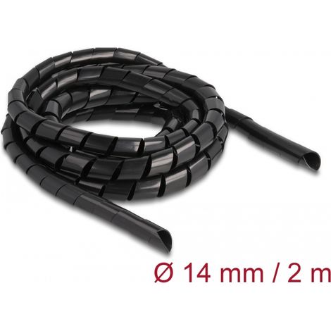 Delock Manguera en espiral flexible de 2 m x 14 mm negra