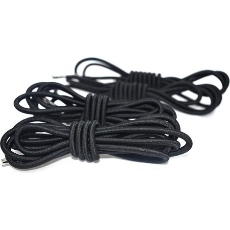 Lot de 4 Corde Rechange Transat Jardin - Élastique de Remplacement Transat Durable - Noir (1/5)