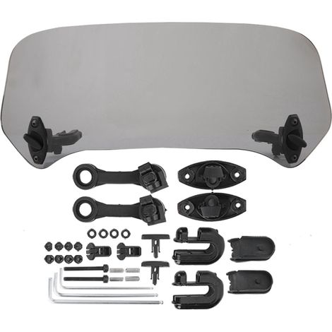 Déflecteur d'air fumé pour pare-brise de moto universel modifié (1/5)