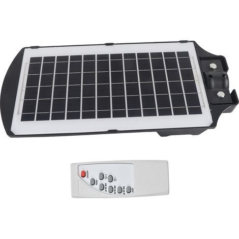 GARRYFIZH Lampadaire solaire 200 LED IP65 étanche 300 W avec détecteur de mouvement et minuterie pour extérieur, idéal pour cour, trottoir et ferme. (1/5)