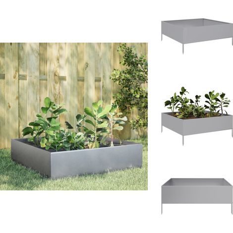 Hochbeet 100x100x25 cm Verzinkter Stahl - Hochbeet - Hochbeete - Garten Hochbeet - Pflanzbeet (1/5)