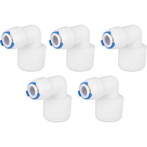 Raccord de tuyau PE pour raccords de tuyauterie de purificateur d'eau (coude 4048 G1/2 à G1/4, 5 pièces) (1/4)