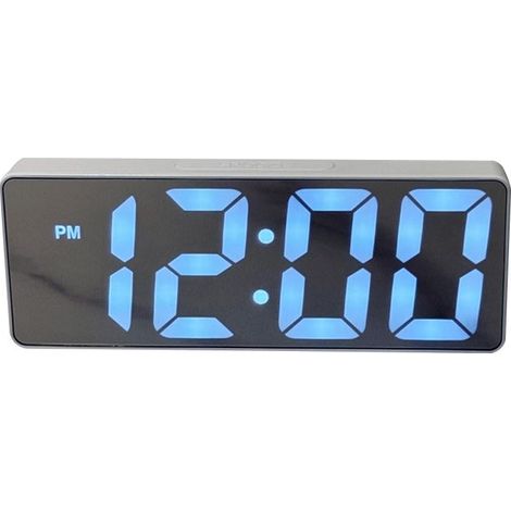 Réveil Électronique Avec Miroir - LED Réglable - Veilleuse Intégrée - Pour Salle De Bain Et Coiffure - 1 Pièce (1/5)