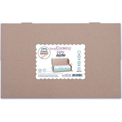 Boîtes en carton - SCRAP COOKING - 16 pièces - 35 x 11 x 11 cm - Multicolore - Recyclable