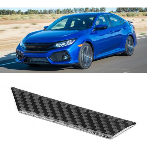 Autocollant de garniture de boîte de rangement de console centrale en fibre de carbone compatible avec Honda Civic 10e génération 2016-2019 (1/5)