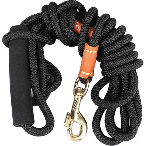 Jeffergarden Laisse Chien Solide en Nylon – Longueur 5M avec Poignée Douce, Grande Résistance pour Marche et Entraînement (1/5)