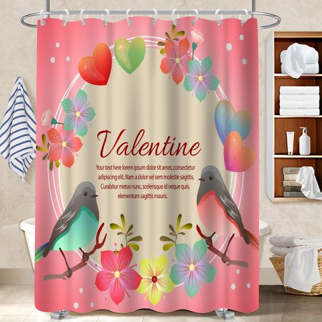 Rideau polyester pour douche 180x180 avec 12 œillets bâche de douche pour une petite salle de bain (1/5)