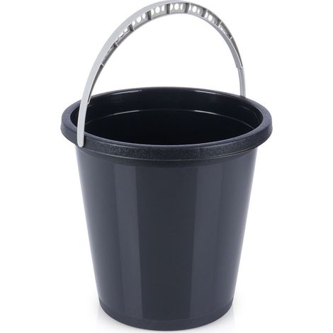 Cubo de plástico negro de 5 litros (1/5)
