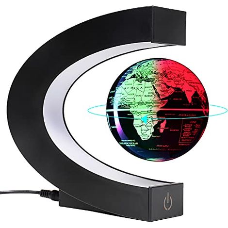 Globe lumineux à lévitation magnétique à changement de couleur Petits outils high-tech decoration bureau de travail Cadeau d'anniversaire homme garçon cadeau de fête