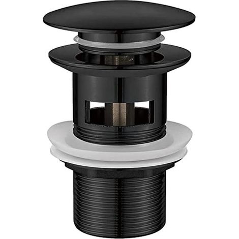 Sink Drain, Pop Up Sink Drain, Sink Drain with Overflow, Pop Up Drain, Black