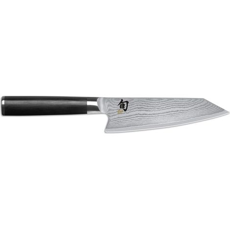 KAI Shun Classic Kiritsuke 15 cm longitud de la hoja - Cuchillo de Damasco 32 capas núcleo VG MAX - 61 (±1) HRC - Mango de madera Pakka - Hecho en Japón - cuchillo de cocina japonés forjado
