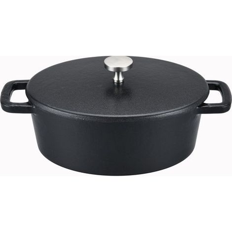 Cocotte - BAUMALU - Ovale Mini - Fonte - 12,5x9,5 cm - Couvercle (1/3)
