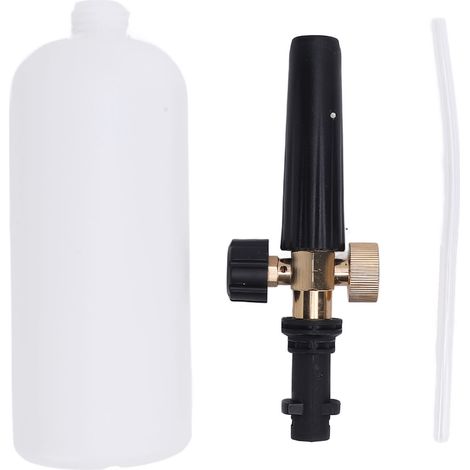 Canon à mousse pour nettoyage efficace, grande capacité (1 L), outil de pulvérisation de mousse pour voiture, nettoyeur haute pression, raccord rapide 1/4 pouce. (1/5)