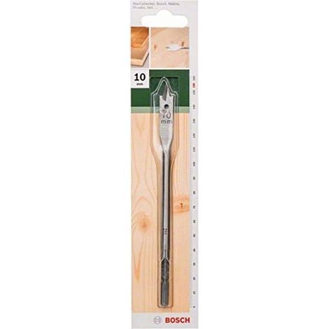 Accessories 2609255258 Mèches plates avec pointe de centrage 2 taillants acier trempé Diamètre 10 mm Longueur 155 mm (1/4)