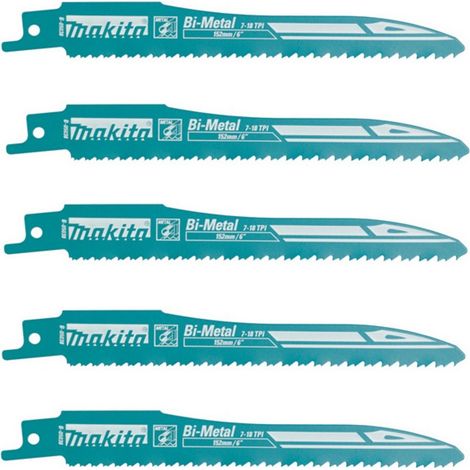 Makita B-05038 Makita B-05038 Reciproblatt BIM 152/7-18Z 5St Sägeblatt-Länge 152 mm 5 St. (1/2)