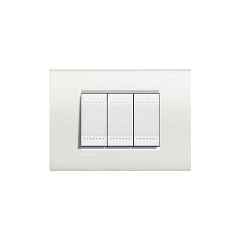 Lna4803Bi Plaque Quadra 3 Modules Blanche Livinglight (1/2)