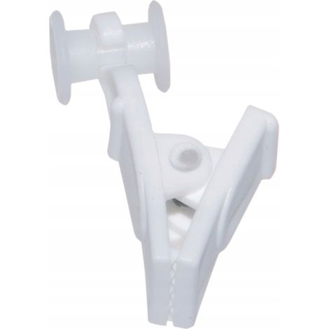 Tringles à rideaux blanches mobiles avec enrouleur latéral pour rail de plafond en forme de U, lot de 50. (1/5)