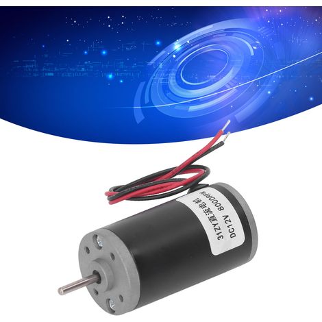 Miniatur-31ZY-Dauermagnet-Gleichstrommotor mit Stahlrohr, 12 V, einstellbare Drehzahl, Vorwärts- und Rückwärtslauf, hohes Drehmoment (8000 U/min). (1/5)