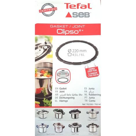 SEB – Joint Clipso 4.5L/6L – Étanchéité optimale pour cuisson sous pression – Compatible avec autocuiseurs Clipso Control et Easy – Diamètre 22 cm