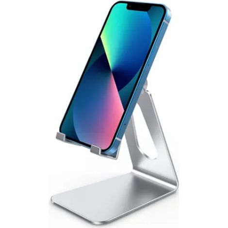 Support pour tablette en alliage d'aluminium léger argenté, support de bureau pour tablette et téléphone portable (1/5)