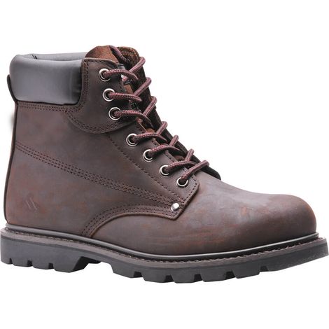 Zapatos de seguridad altos cosidos Flexi-Welt SB HRO marrón 42