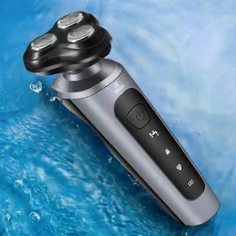 HONORNIC - Rasoirs électriques pour hommes, étanches, tondeuses électriques, utilisables sur peau humide, batterie rechargeable, rasoirs rotatifs, machines à raser (1/3)