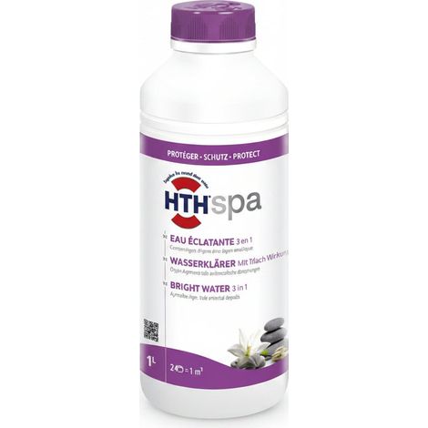 HTH Spa Eau Éclatante 3 en 1 1L - Lot de 2