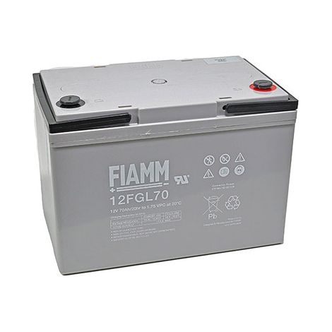 FIAMM 12FGL70 Longlife AGM Bleiakku 12V 70Ah M6-Innengewinde