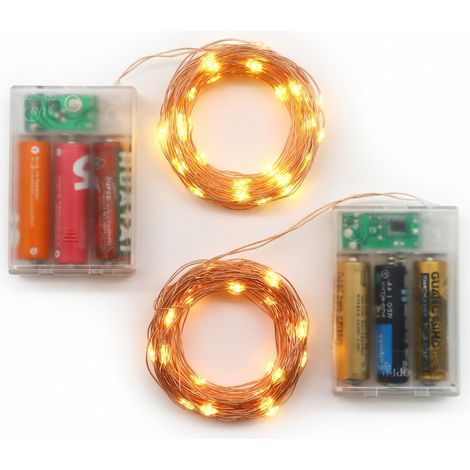 Guirlande lumineuse LED 3 m 30 lumières 3 piles sans piles avec modèle 17 (1/5)