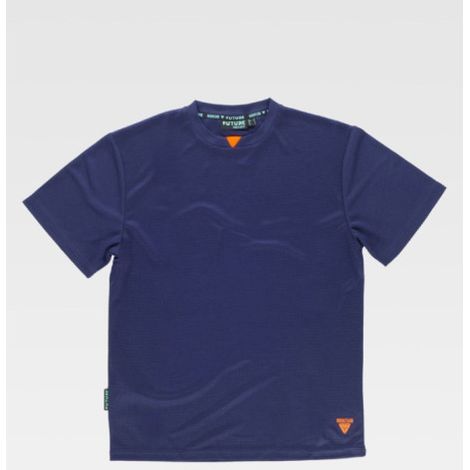Camiseta de manga corta en tejido Waffle FUTURE WORKTEAM WF3216 XXL Azul marino / Naranja flúor (1/2)