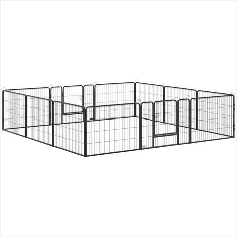 Barrière pour chien Enclos modulable en acier époxy pour chien (1/5)