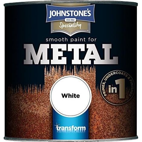 Johnstones Smooth Effect Metal Paint - White - 250ml